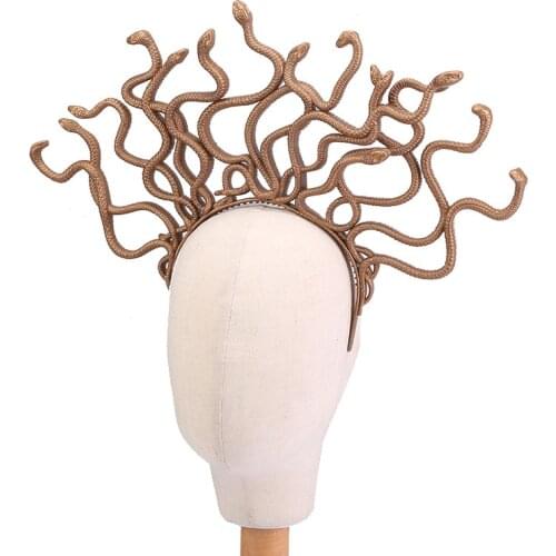 Halloween Vintage Medusa Snake Costume Headband Cosplay Dress-up Headpiece Carnival Mardi Gras Masquerade Party Supplies