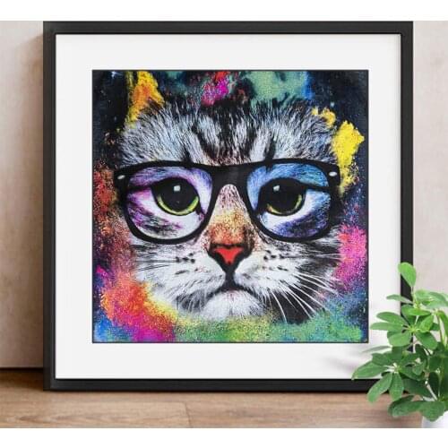 Cats Diamond Mosaic Paintings Home Decor DIY 5D Diamond Embroidery Painting of Rhinestones Unfinished Handcraft Gift