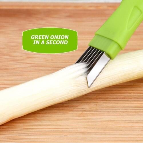 Small Kitchen Onion Knife Cutter Graters Vegetable Tool Multi Chopper Sharp Shredded Green Onion Knife Cut Slicer Cooking Tool