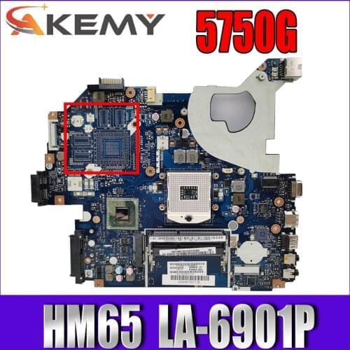 P5WE0 LA-6901P For ACER 5755 5755G 5750 5750G LaptopMotherboard PGA989 HM65 CPU test work MBR9702003 MB.R9702.003 Mainboard