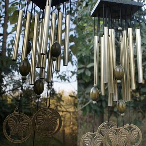 Metal Pipe Wind Chime Copper Hanging Ornament Balcony Yard Garden Windchime Outdoor Yard Decorative Pendant Home Decoration 2021