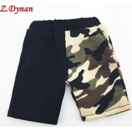 1/6 Soldier Model Clothing Mens Splicing Camouflage Shorts 12-inch Movable Doll Female Body