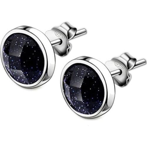MENGYI Trendy Geometric Neutral 9 2 5 Earrings Simple Round Star Zircon Stone Punk Earrings For Men And Women Jewelry Gifts