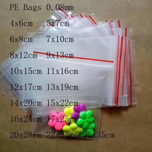 Wholesale 500pcs/pack Transparent Small Jewelry Ziplock Zip Zipped Lock Reclosable Plastic Poly Clear Bags Thickness 0.08mm