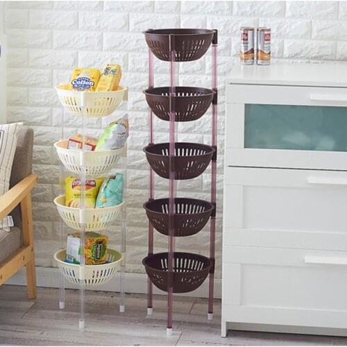 050 Multipurpose Shelf Kitchen Storage Rack Shelf Multi-layer Refrigerator Side Shelf Kitchen rounded vegetable basket