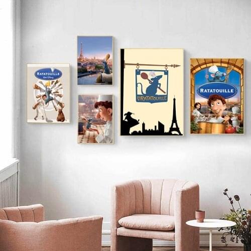 Ratatouille Cartoon Canvas Poster Gifts Nursery Kids Room Decor Art Canvas Painting Wall Pictures Living Room Home Decor