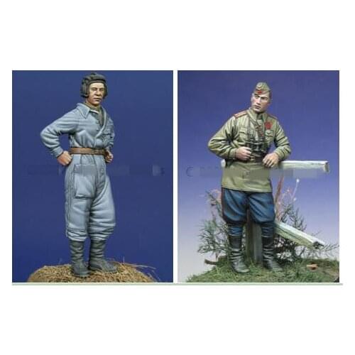 1/35 Resin Figure Model Kits WW2 Russian TankCrew Unassembled unpainted