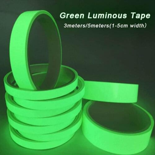 Luminous Tape Self Luminous Tape Green Light Stage Luminous Strip Corridor Guide Car Deco Self-adhesive Glow Home Warning Tape
