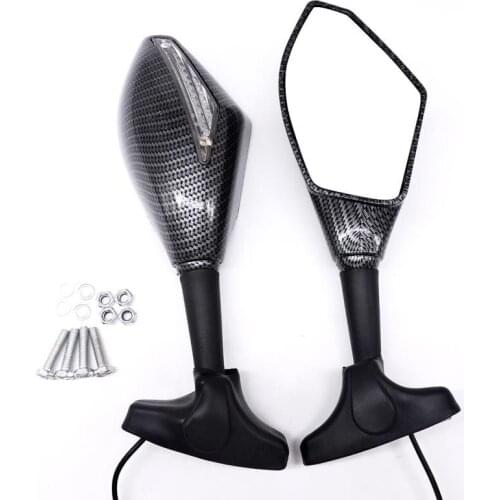 For Motorcycle rearview mirror light auxiliary rearview mirror rearview mirror glass lamp CBR GSXR reflector glass belt lamp