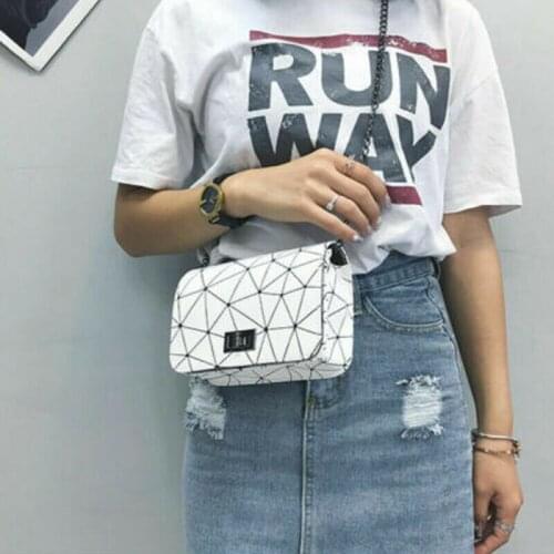 Omens Ladies Leather Chain Cross Body Messenger Side Bag Shoulder Handbag Purse