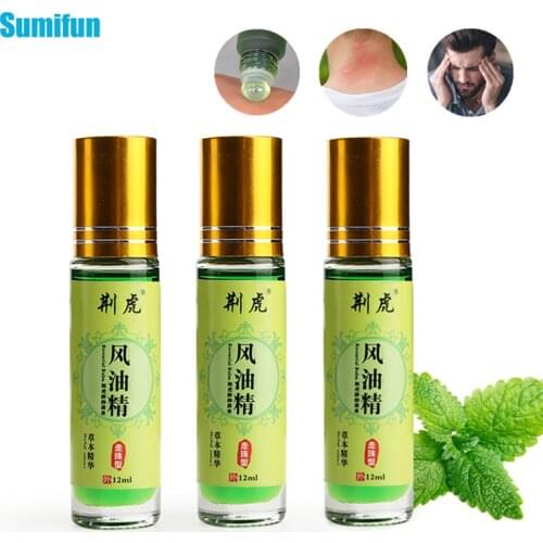 12ml Summer Mosquito Repellent Oil Liquid Tiger Balm Fengyoujing Cooling Mint Oil Refresh Anti-itch Relieve Headache Carsickness