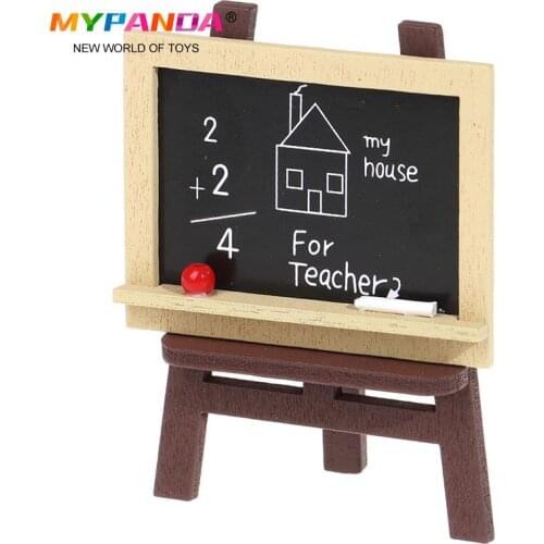 1pc Miniature Blackboard Chalkboard W/ Easel Dollhouse Classroom Accessories