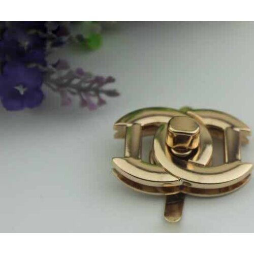 10pcs/lot Luggage hardware accessories pale golden die casting twist lock mortise lock bag lock hardware accessories