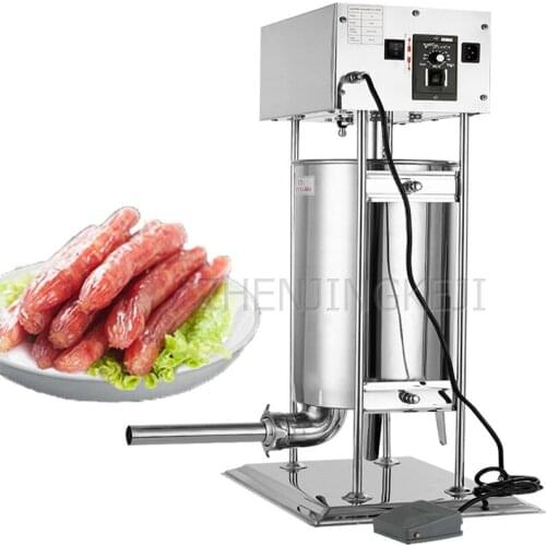15L Commercial Sausage Making Filling Stuffing Machine Household Stainless Steel Automatic Electric Sausage Meat Stuffer Device