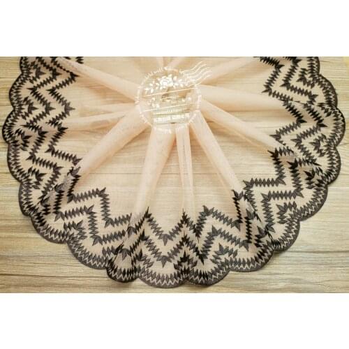 18.5cm or 7.28inch wide -2yards/lot Embroidered Floral Tulle Lace Trim~Gorgeous Beauty