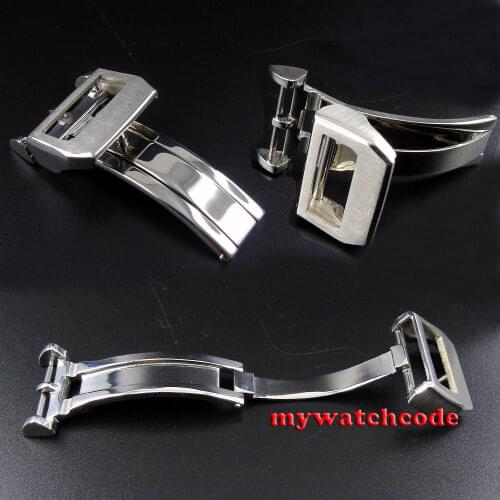 18mm 316L stainless steel deployant style clasps buckle fit parnis watch