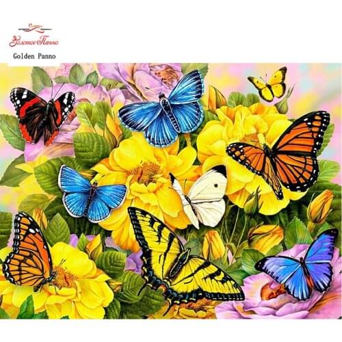 GOLDEN PANNO Diamond Painting Full Square 5D Diy Daimond Embroidery Diamant Mosaic Sale Displasy Broderie Diamant butterfly 02