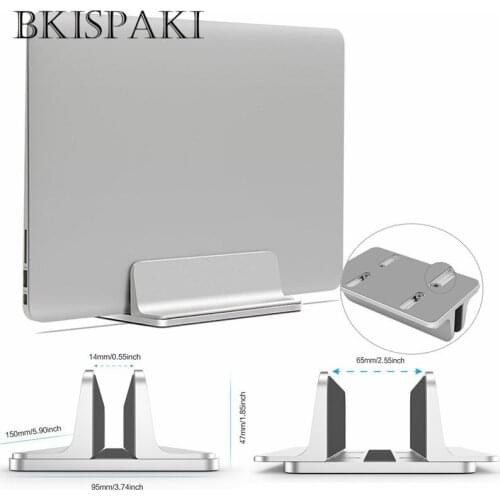 Aluminium Adjustable Vertical Desktop Laptop Holder Stand for Macbook Air Pro Portable Desk Erected Mount Bracket for Lenovo