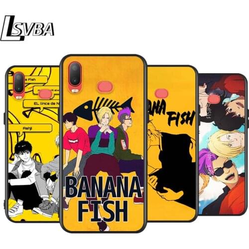 Banana Fish Love for Samsung Galaxy A9 A8 Star A750 A7 A6 A5 A3 Plus 2018 2017 2016 Black Phone Case Soft Cover