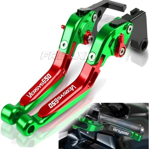 For KAWASAKI Versys 650 Versys650 CNC Aluminum Motorcycle Folding Extendable Brake Clutch Levers 2015 2016 Accessories