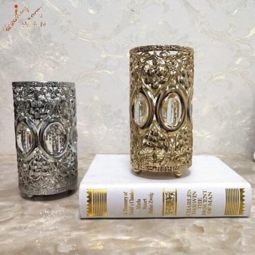 IMUWEN Top Rated Crystal Candle Holders Wedding Table Centerpiece Party Candlestick Event Candelabras Decoration