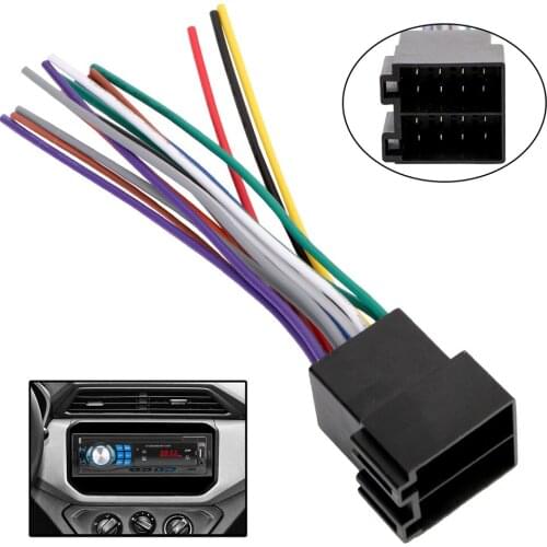 LEEPEE 1pc Male ISO Connector Plug Radio Wire Antenna Stereo Cable Harness Car Accessories Universal Power Adapter