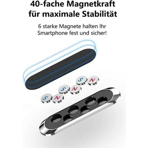 Magnetic Universal Mini Smart Phone Holder Mount For Car Black Silver Rose Gold Gps Anti-slip Mounts