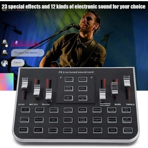 Microphone Mixer Digital Audio Interface Studio Podcast Sound Card Rechargeable Podcaster for Phone Computer PC Tik Tok Karaoke