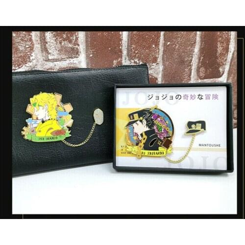 New Anime JoJos Bizarre Adventure Dio Kujo Jotaro Metal Badge Pin Cosplay Prop Gifts