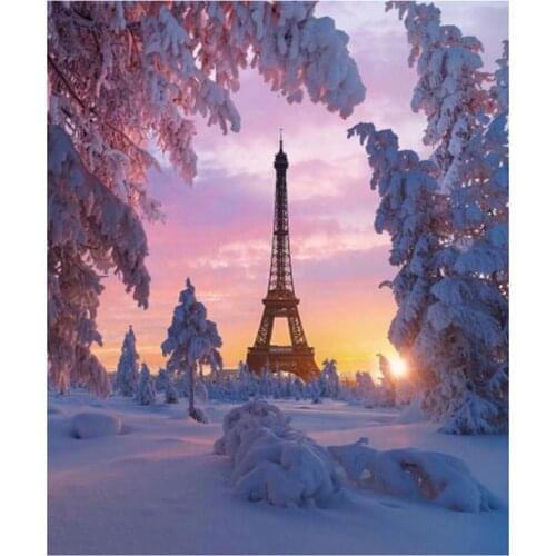 New Arrivals 5D DIY Full Round Diamond Painting Tower Scenery 3D Embroidery Cross Stitch Rhinestone Mosaic Home Decor Art Y117