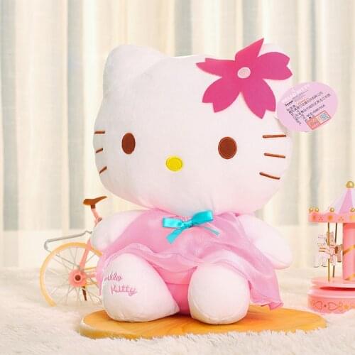Genuine Hello Kitty Plush Doll PPCotton Cartoon Anime KT Cat Stuffed Animals Toy for Girls Gift