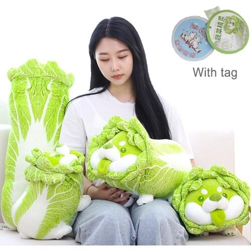 Original Japan Anime Vegetable Dog Fairy Kawaii Stuffed Plush Toy Cute Animal Plush Pillow Home Car Ornament Childrens Gifts