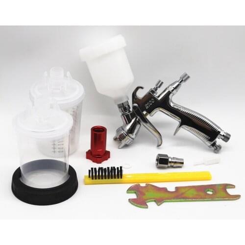 Spray Gun 165CC PPS Tank Air Spray Gun With Paint Mixing Cup And Adapter Mini Spray Gun Paint Spray Gun 1.0mm Nozzle Airbrush
