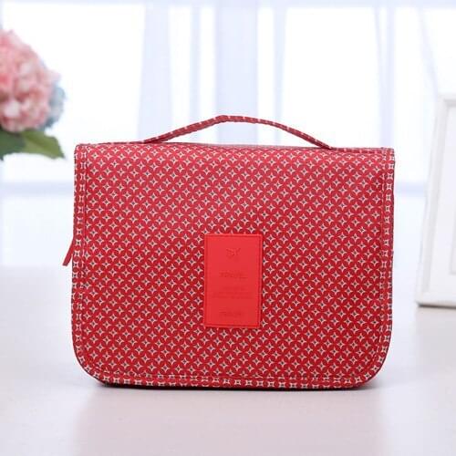 Aprince Suspension Storage Bag Cosmetic Bag Foldable Hand-Held Finishing Package Color Travel Storgage Bag Hook Wash Bag
