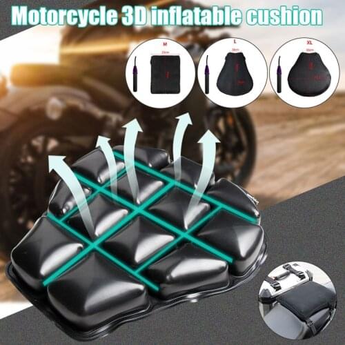 Spot Motorcycle 3D Air-filled Comfort Seat Cushion Motorbike TPU Soft Pad Cover Set M8617