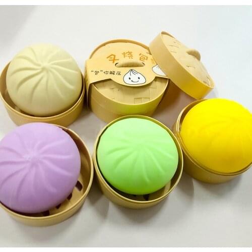 Multicolor Steamed Stuffed Bun Large Simulation Kids Steamed Decompression Squeeze Toys Children Adults Stress Relief Vent Toy