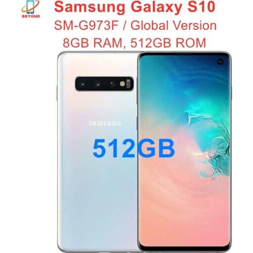 Samsung Galaxy S10 G973F 512GB ROM 8GB RAM Global Version 6.1" Octa Core NFC Exynos 9820 4G LTE Mobile Phone