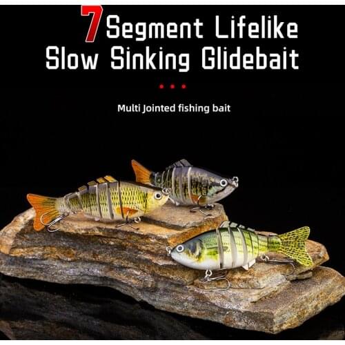 EIGHT CLAWS BZY94 Segmented Fishing Lure 10cm 15g Multi Jointed Swimbait Slow Sinking Hard Bait Lifelike Artificial Wobbler