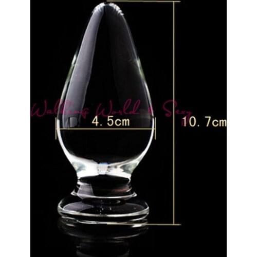 Sex Products Big Anal Plug Glass Dildo Unisex Anus Vagina Double Tease G-Spot Stimulate Butt Plug Adult Toys Juguetes Eroticos