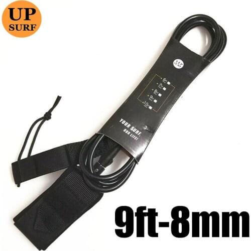Surfing 9ft 8mm black Color Surfboard Leash SUP surf leash Stand Up Paddle Surf Straight Leash