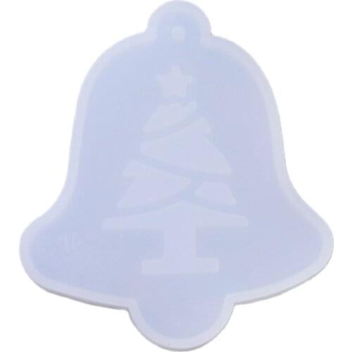 5pcs Silicone Christmas Bell Molds for UV Resin, Epoxy Resin Handmade DIY Jewelry Making Pendant Casting Supplies 63*70.5*8mm