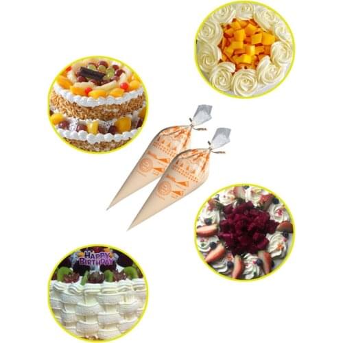 Piping Bags Disposable Plastic 50Pc Pastry Bags With 3 Baking Nozzle Tip Fondant Cake Cream Decorating Pastry Tip Tool Cake Tool