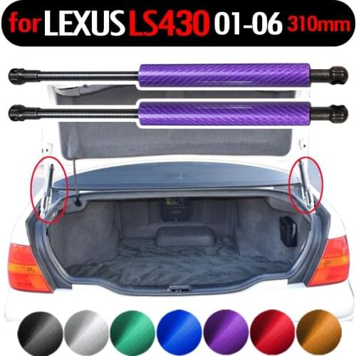Carbon fiber Fits for 2001-2005 2006 Lexus LS430 Gas Struts Spring Damper Charged Lift Support Shocks Struts Rear Trunk Boot