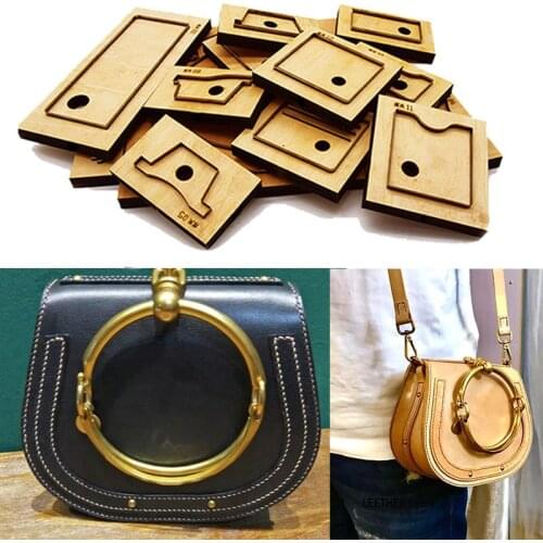 Japan Steel Blade DIY leather craft women saddle bag hand punch tool set die cutting knife mould wooden die template220*160*85mm