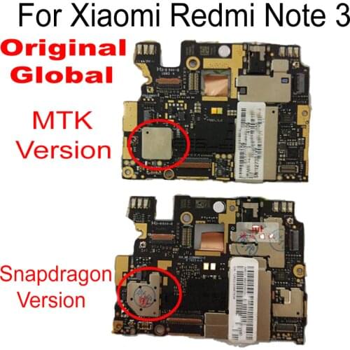 100% Unlocked Motherboard For Xiaomi Redmi Note 3 Full Working Logic Board With Chips For Redmi Note 3 Mainboard Global Firmware