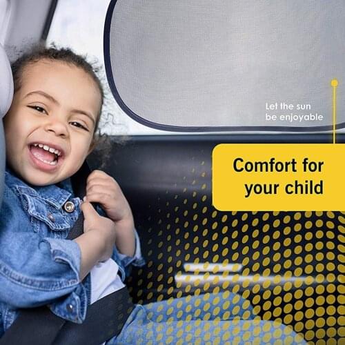 2 Pcs Car Window Shade 50*30cm Cling Kids Sun Shade For Car Window Side-Sun Glare And UV Rays Protection For Children