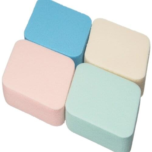 4pcs Makeup Powder Puff Natural Sponge Four-color Diamond Powder Puff Makeup Tool for Concealer Powder Foundation BB Cream