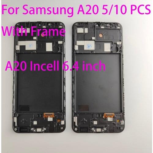 5/10PCS A20 With Frame 6.4 inch For Samsung Galaxy A205/DS A205F A205FD A205A Display Touch Screen Digitizer Assembly
