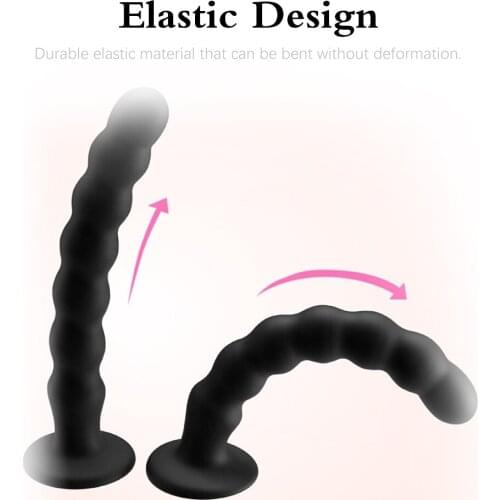 Anal Plug Prostate Massager Sex Products Vaginal Stimulator With Strong Sucker Silicone Bead Dildo Sex Toys for Man and Woman