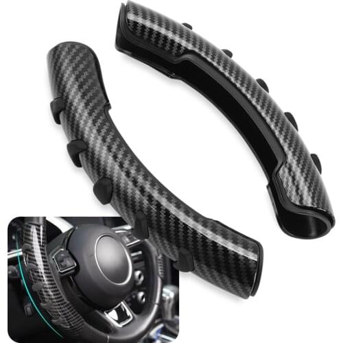 Car Carbon Fiber Steering Wheel Cover For Dacia Duster Logan Sandero Stepway Lodgy Mcv 2